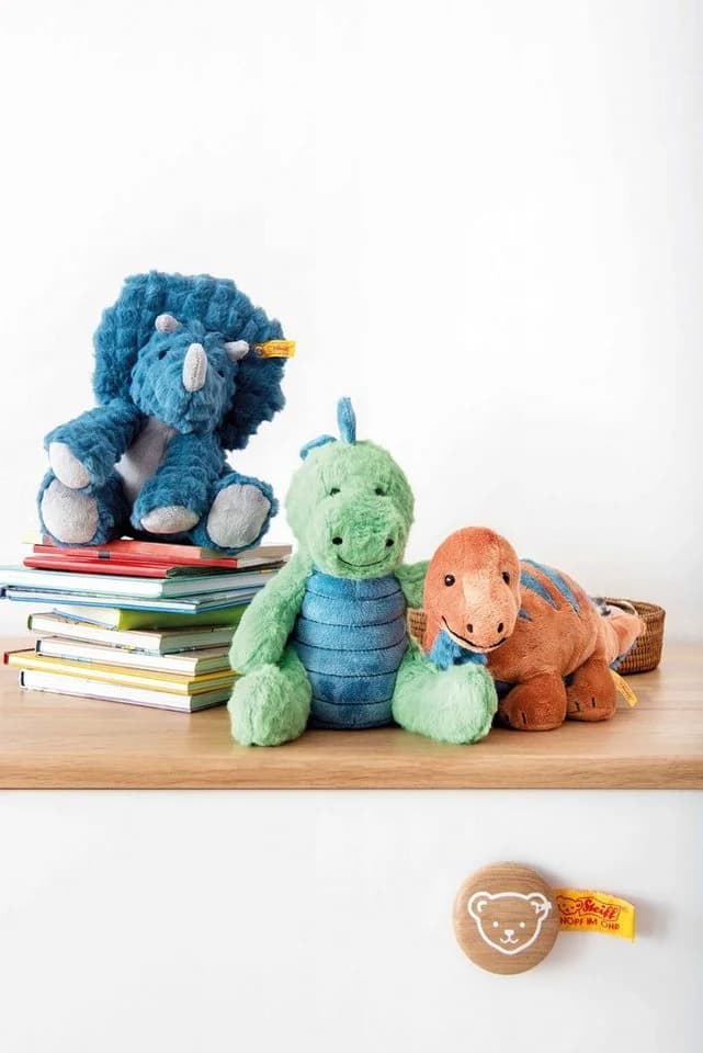 Steiff Kuscheltier Dixi Triceratops Petrol 28 cm
