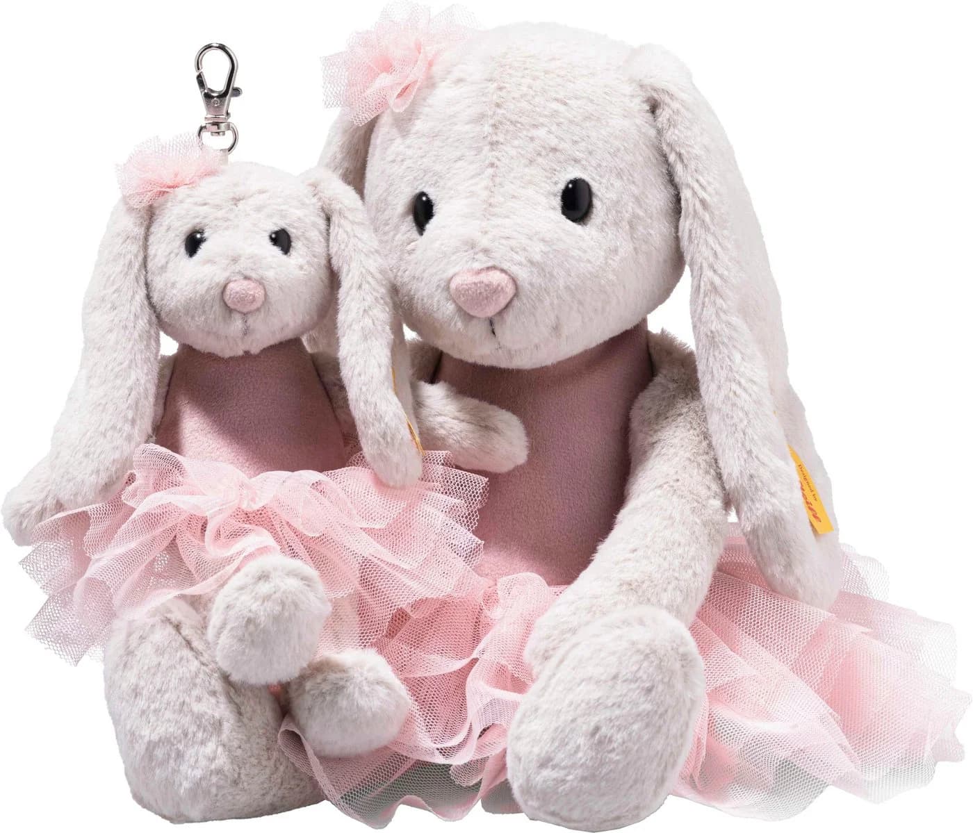 Steiff Kuscheltier Friends Anhänger Hoppie Ballethase Grau/Rosa Ballett - Bild 4
