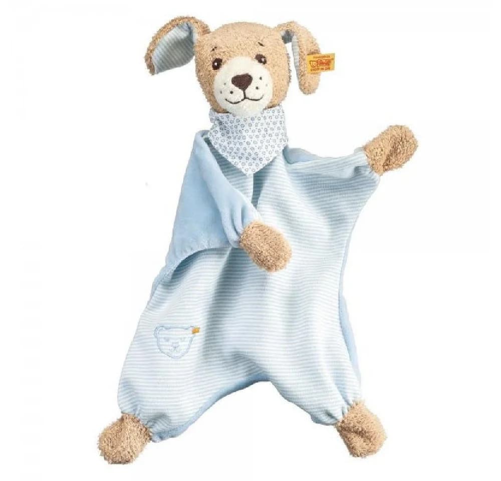Steiff Schmusetuch Hund 30 cm Beige-Blau Plüsch - Bild 2