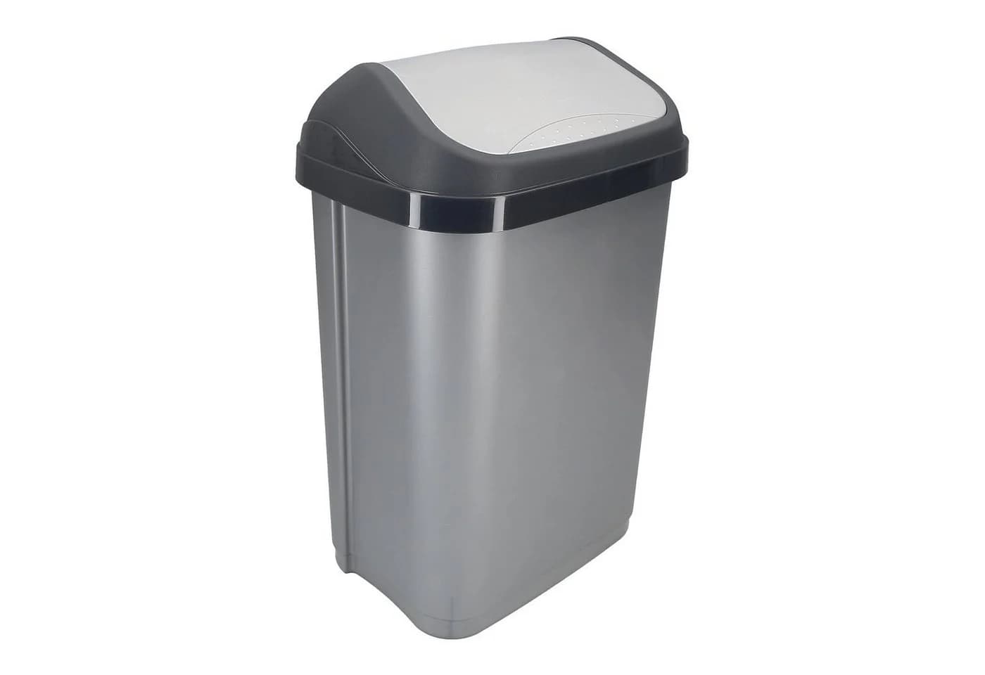 keeeper Mülleimer Swantje Silber Schwingdeckel 10L