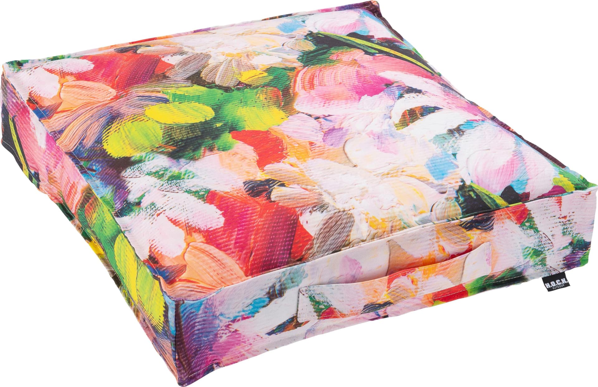 H.O.C.K. Sitzkissen Flower Bunt Geblümt Polyacryl 50x50cm