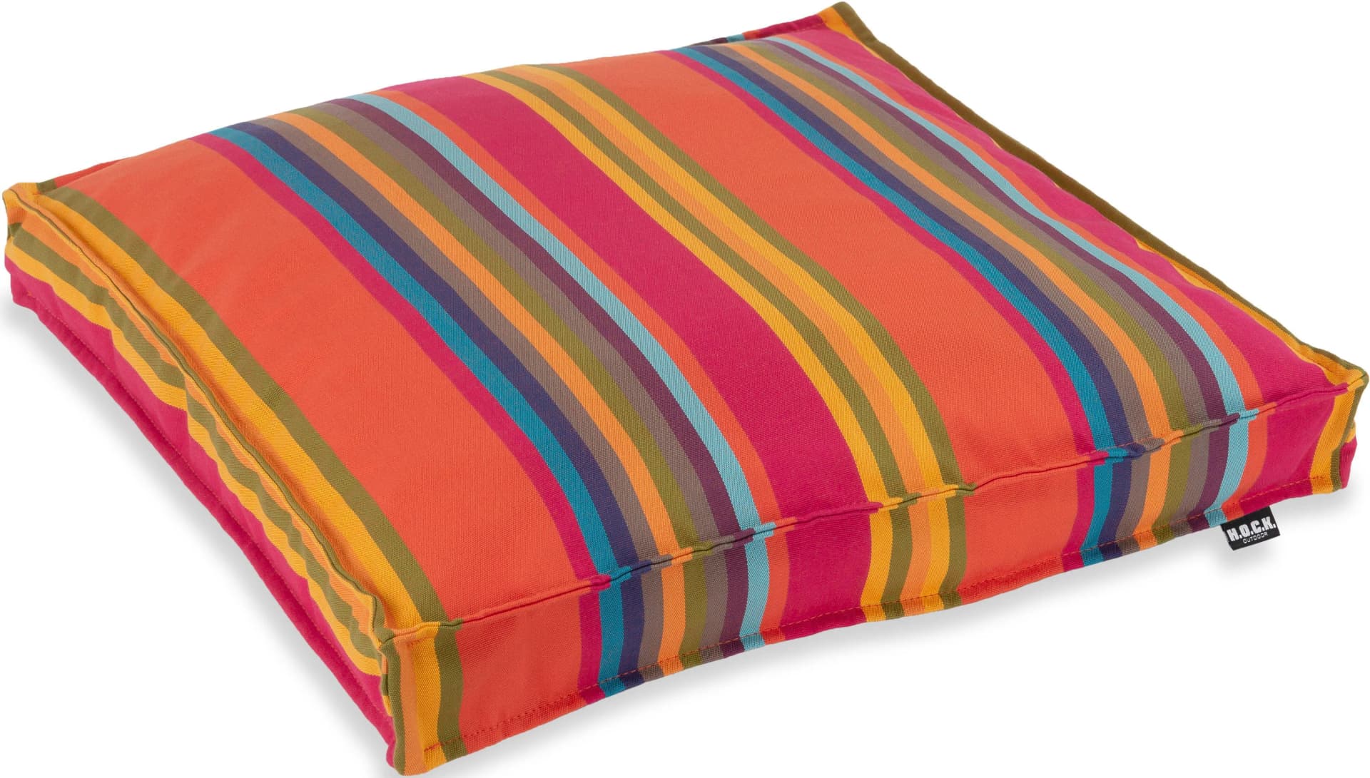 H.O.C.K. Sitzkissen Yucatan Bunt Orange Gestreift Kunstfaser