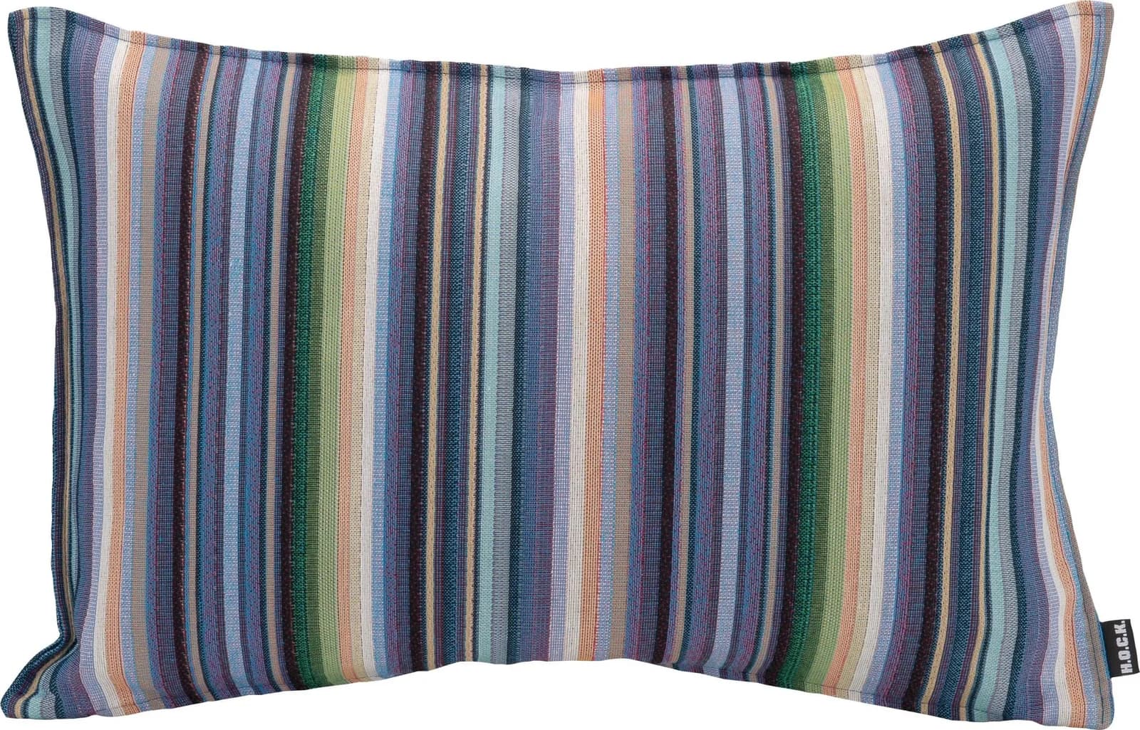 Dekokissen H.O.C.K. Blondie Blau Streifendesign Baumwolle