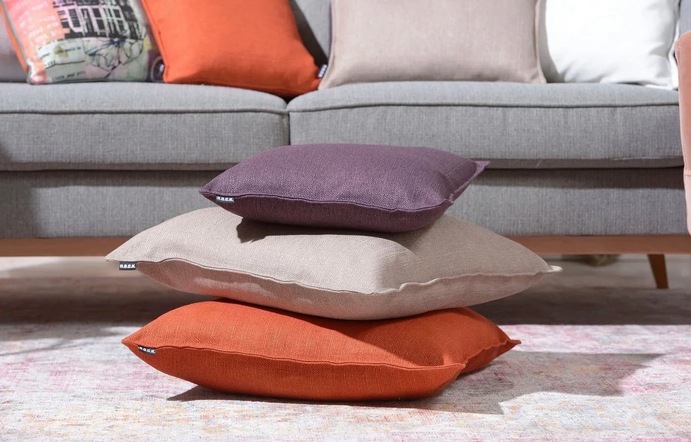 H.O.C.K. Dekokissen Mali Beige 45x45cm Polyester - Bild 4