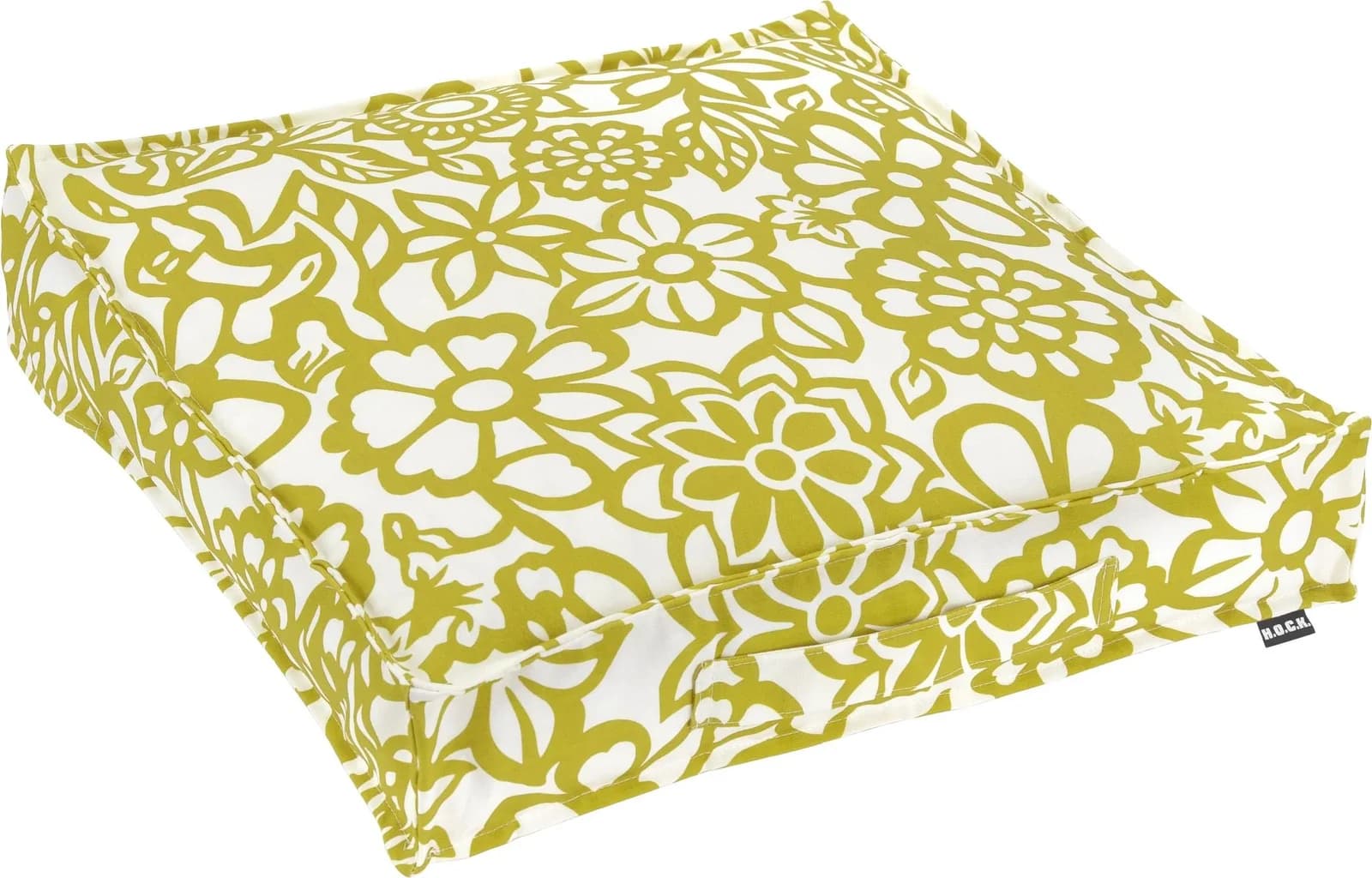 H.O.C.K. Sitzkissen Paloma Grün Blumen-Optik Polyacryl
