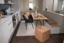 Hocker im britischen, botanischen Stil in camel und terra Bild 3
