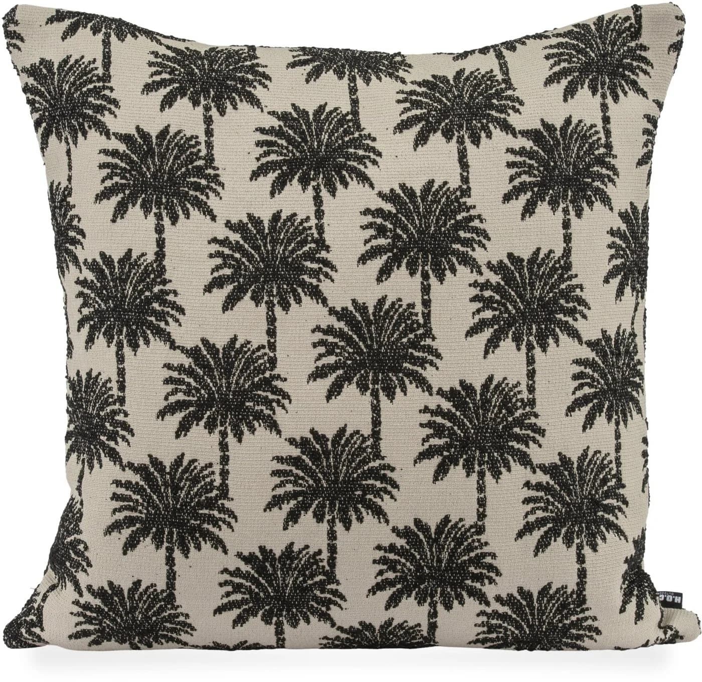 H.O.C.K. Dekokissen Vamosa Palms Schwarz Taupe Palmen Outdoor - Bild 2