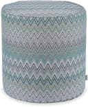 H.O.C.K. Pablo Outdoor Hocker Pouf Rund Mit Keder Ø60x40cm Blau Bild 2