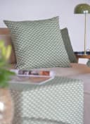 Dekokissen H.O.C.K. Nalou Grün/Beige Geometrisches Muster Bild 1