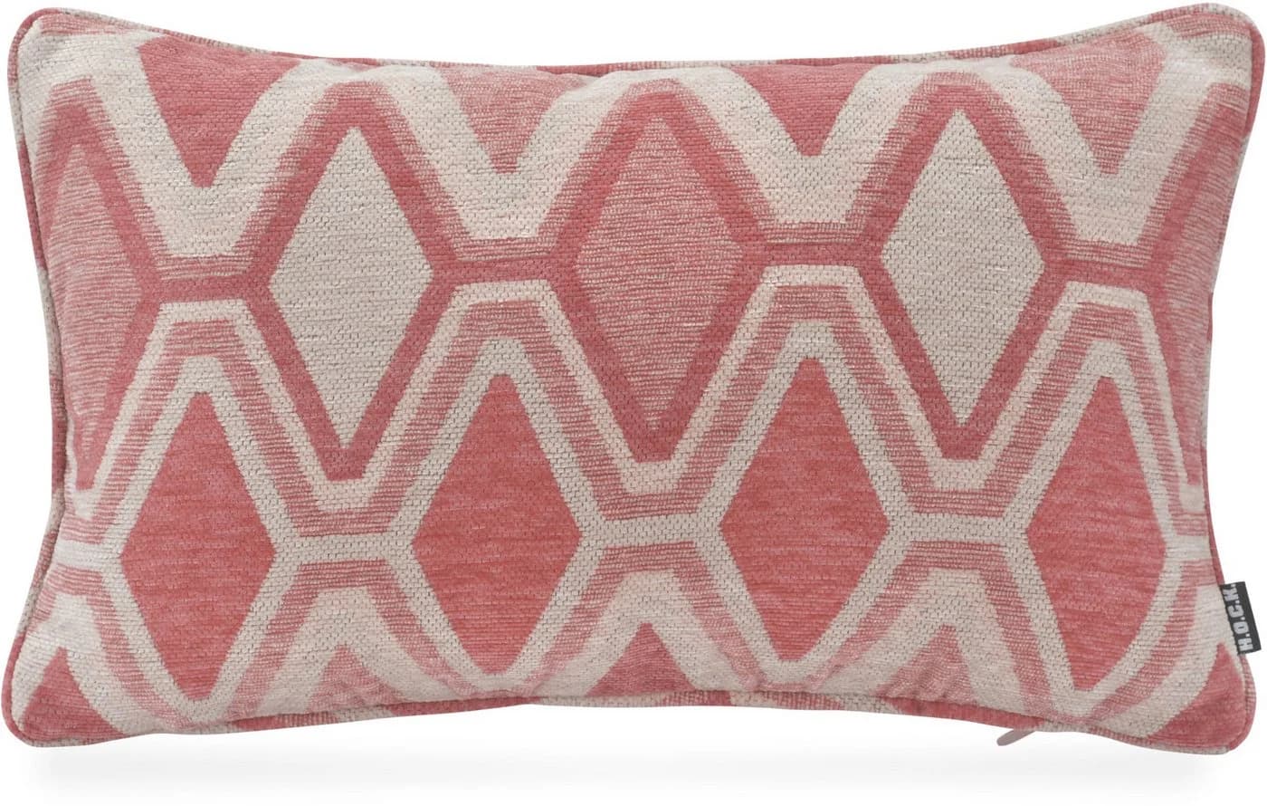 H.O.C.K. Dekokissen Beverly Rosa Rautenmuster Chenille - Bild 2