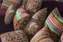 H.O.C.K. Dekokissen Sila Bunt Boho-Style Zick-Zack-Muster Bild 1