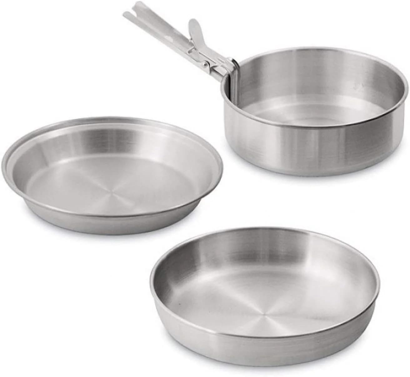 Norskin Camping Kochgeschirr Set 4-tlg. Topf Pfanne Teller Ultra Leicht - Bild 2
