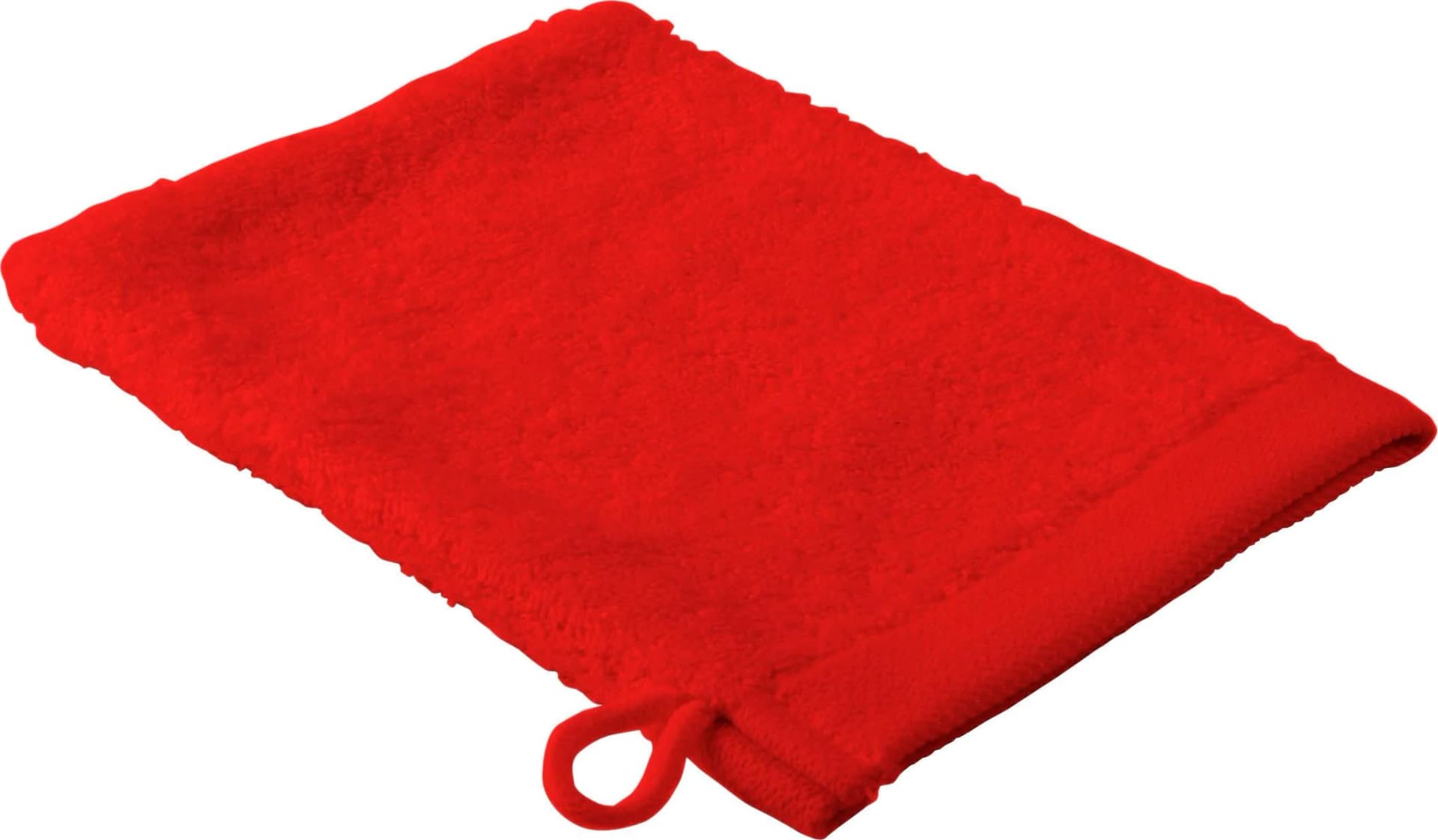 Waschhandschuh GOLD-LINE 3-tlg. Rot Baumwolle Walkfrottee
