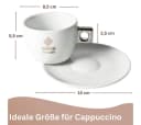 Caffè Moak Cappuccino-Tassen 6er Set Weiß Keramik Bild 1