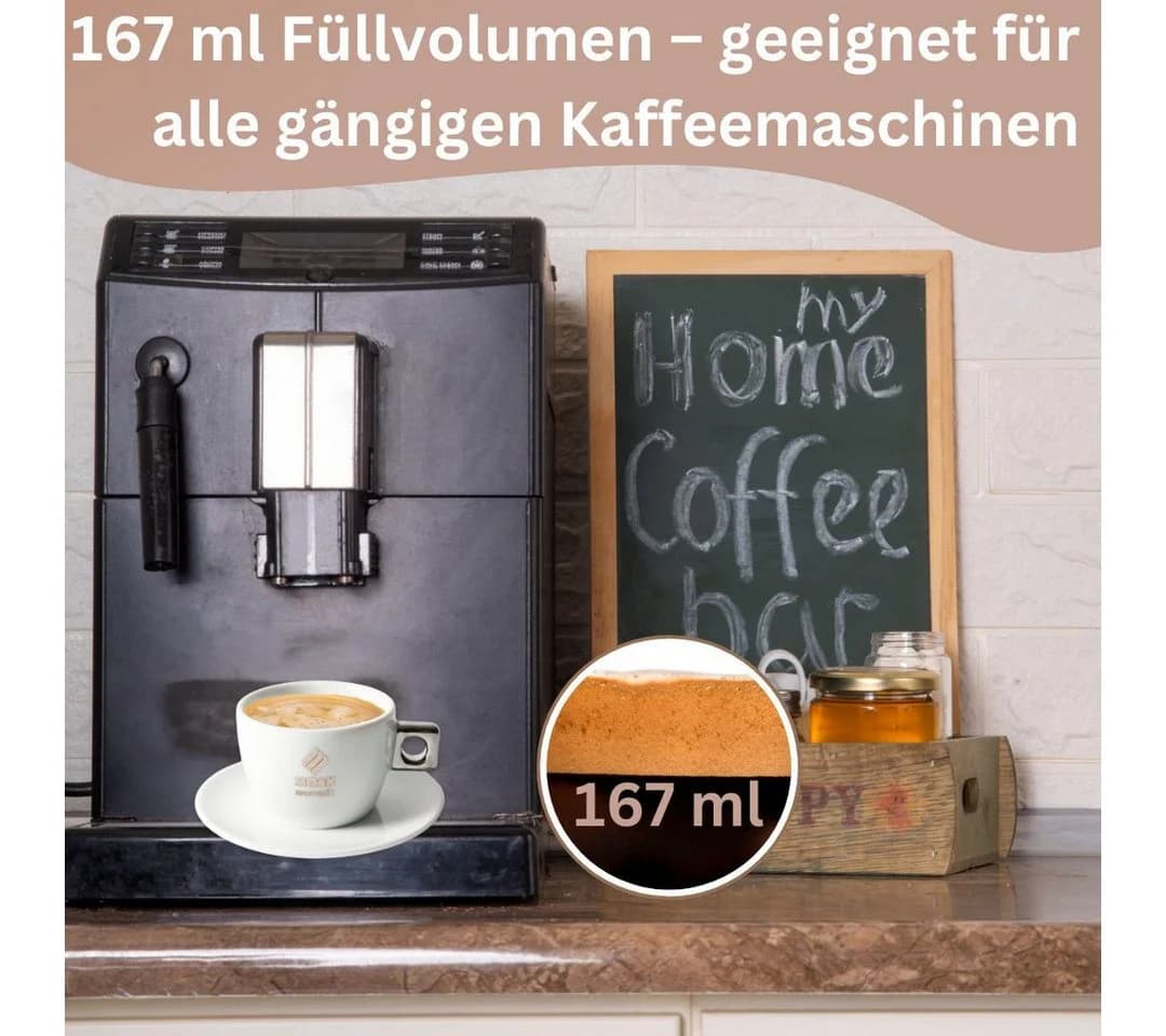 Caffè Moak Cappuccino-Tassen 6er Set Weiß Keramik - Bild 3