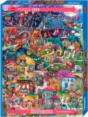 HEYE Puzzle Good Evening! Happytown 1000 Teile Bunt Made in Germany Bild 2