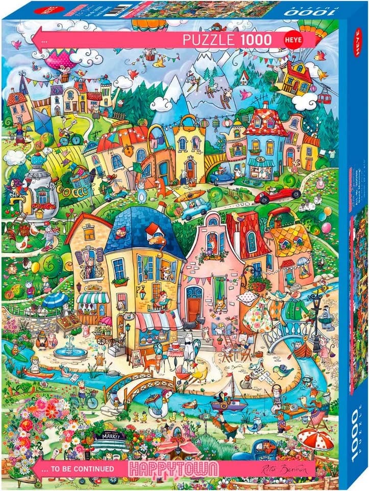 HEYE Puzzle Good Morning! / Happytown 1000 Teile Made in Germany - Bild 2
