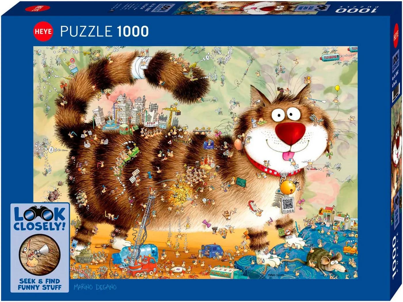 HEYE Puzzle At the Cat / Look Closely! 1000 Teile Made in Germany - Bild 2