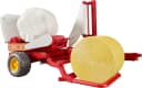 Bruder Spielzeug-Landmaschine Ballenwickler Ocker/Weiss mit 2 Rundballen Bild 1