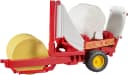 Bruder Spielzeug-Landmaschine Ballenwickler Ocker/Weiss mit 2 Rundballen Bild 2