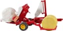 Bruder Spielzeug-Landmaschine Ballenwickler Ocker/Weiss mit 2 Rundballen Bild 5