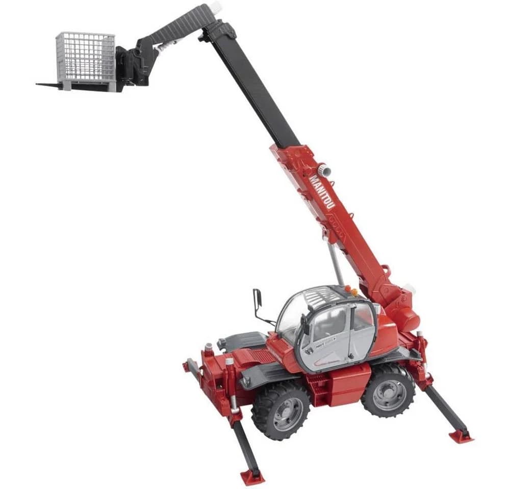 Bruder 02129 Manitou Teleskoplader MRT 2150 mit Zubehör