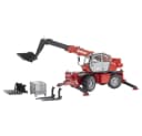 Bruder 02129 Manitou Teleskoplader MRT 2150 mit Zubehör Bild 2