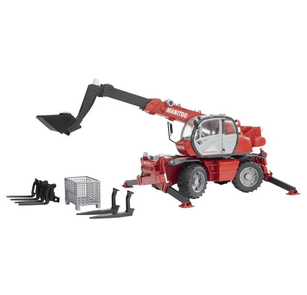 Bruder 02129 Manitou Teleskoplader MRT 2150 mit Zubehör - Bild 2