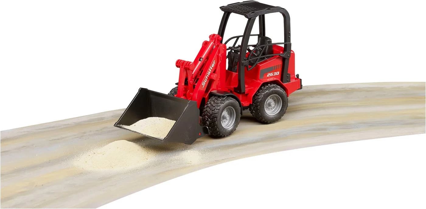 Bruder Spielzeug-Bagger Schäffer Hoflader 2034 Rot 1:16 Made in Europe - Bild 4