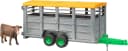 Bruder® Viehtransportanhänger Grau 1:16 mit Kuh Bild 3