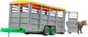 Bruder® Viehtransportanhänger Grau 1:16 mit Kuh Bild 4