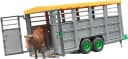Bruder® Viehtransportanhänger Grau 1:16 mit Kuh Bild 5