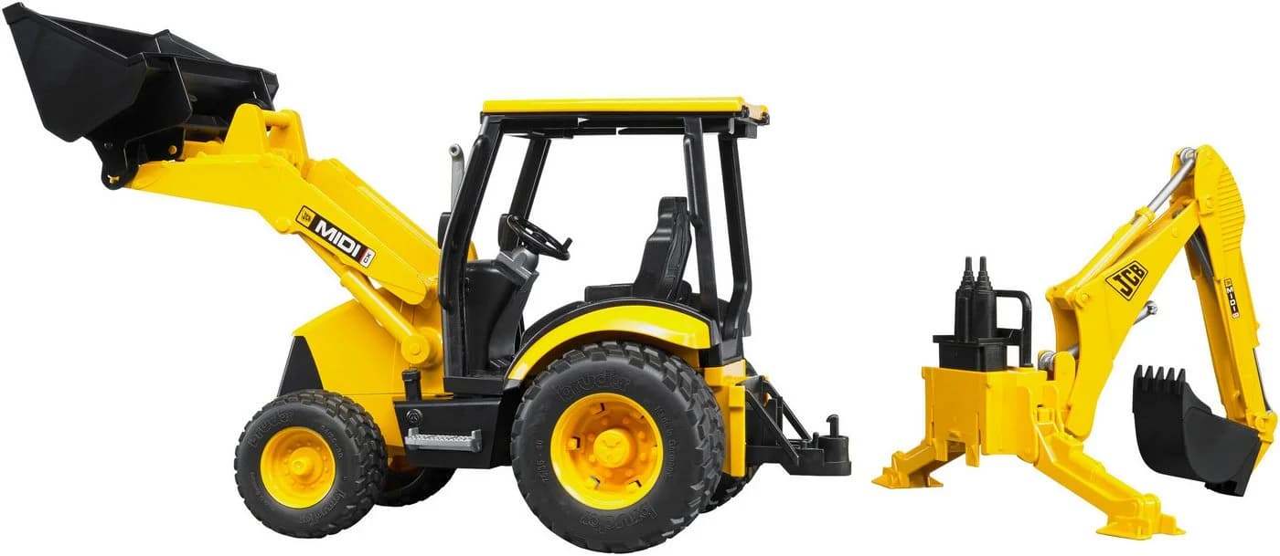 Bruder® Spielzeug-Bagger JCB Midi CX Baggerlader (02427) Gelb - Bild 4