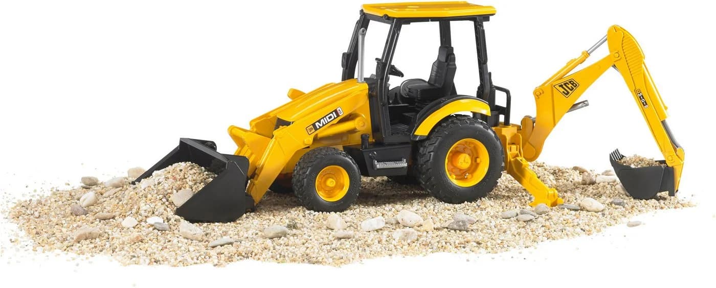 Bruder® Spielzeug-Bagger JCB Midi CX Baggerlader (02427) Gelb - Bild 5