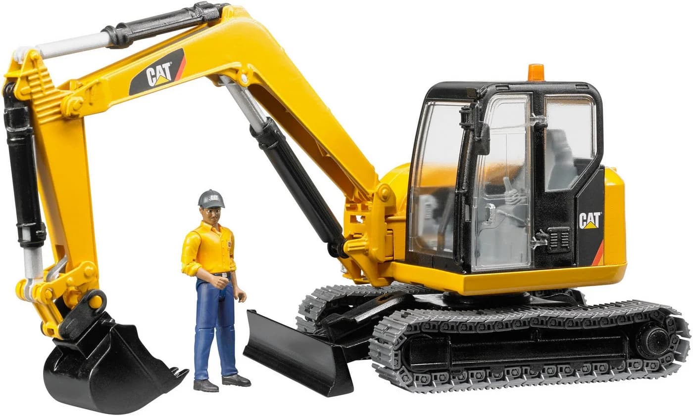 Bruder® Cat Minibagger 35 cm mit Bauarbeiter - Gelb - Bild 2