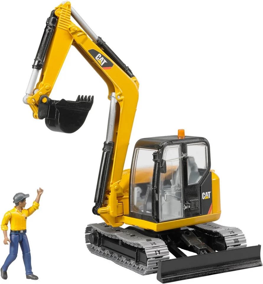 Bruder® Cat Minibagger 35 cm mit Bauarbeiter - Gelb - Bild 3