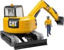 Bruder® Cat Minibagger 35 cm mit Bauarbeiter - Gelb Bild 4