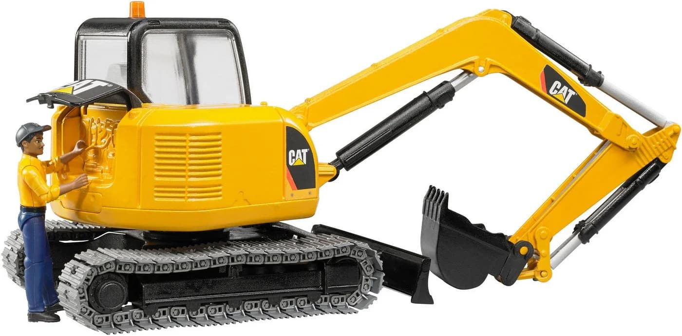 Bruder® Cat Minibagger 35 cm mit Bauarbeiter - Gelb - Bild 5
