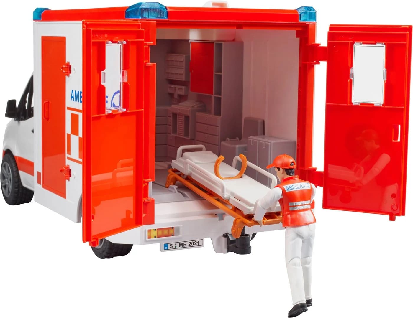 Bruder MB Sprinter Ambulanz mit Licht & Sound und Sanitäter
