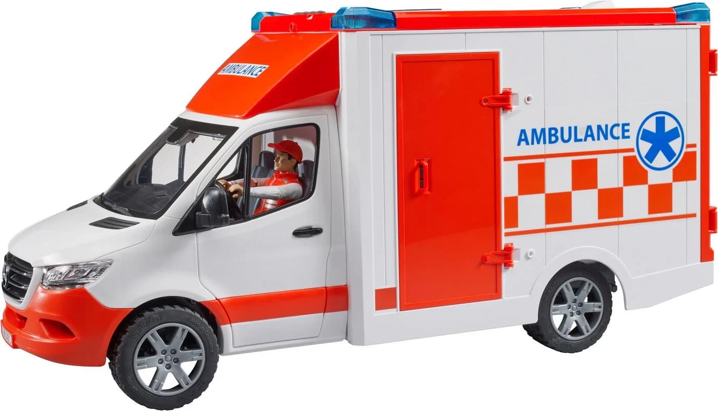 Bruder MB Sprinter Ambulanz mit Licht & Sound und Sanitäter - Bild 2