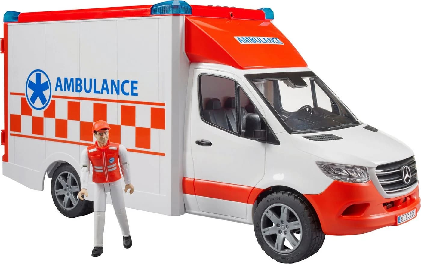 Bruder MB Sprinter Ambulanz mit Licht & Sound und Sanitäter - Bild 4