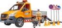 Bruder Spielzeug-Transporter MB Sprinter Kommunal Grau/Orange mit Licht & Sound Bild 3