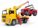 Bruder MAN TGA Abschlepp-LKW mit Geländewagen 26 cm Bild 2
