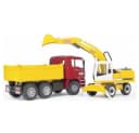 Bruder® Spielzeug-Kipper MAN TGA mit Liebherr Schaufelbagger Bild 3
