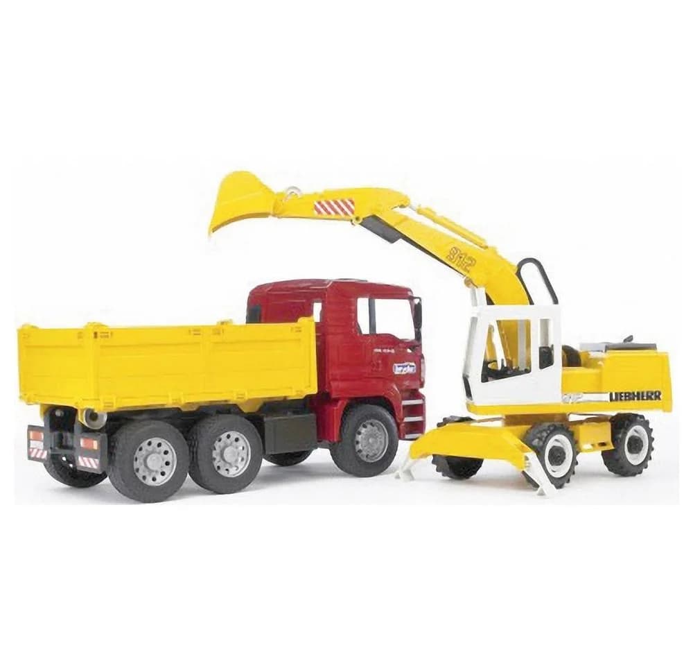 Bruder® Spielzeug-Kipper MAN TGA mit Liebherr Schaufelbagger - Bild 3