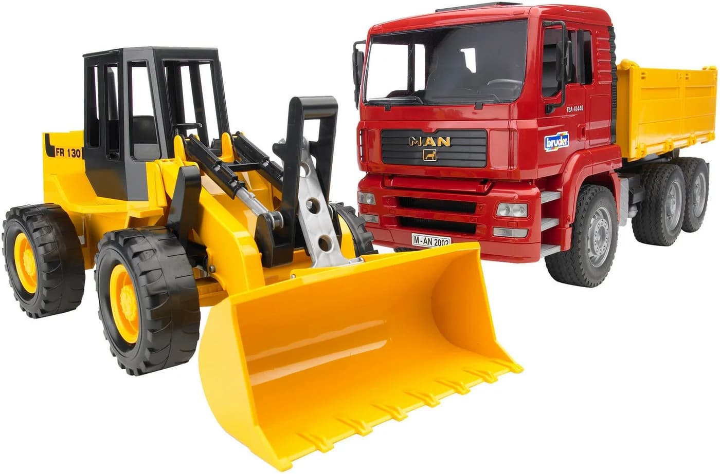 Bruder MAN TGA Kipp-LKW 40 cm mit Gelenkradlader FR130 - Bild 2