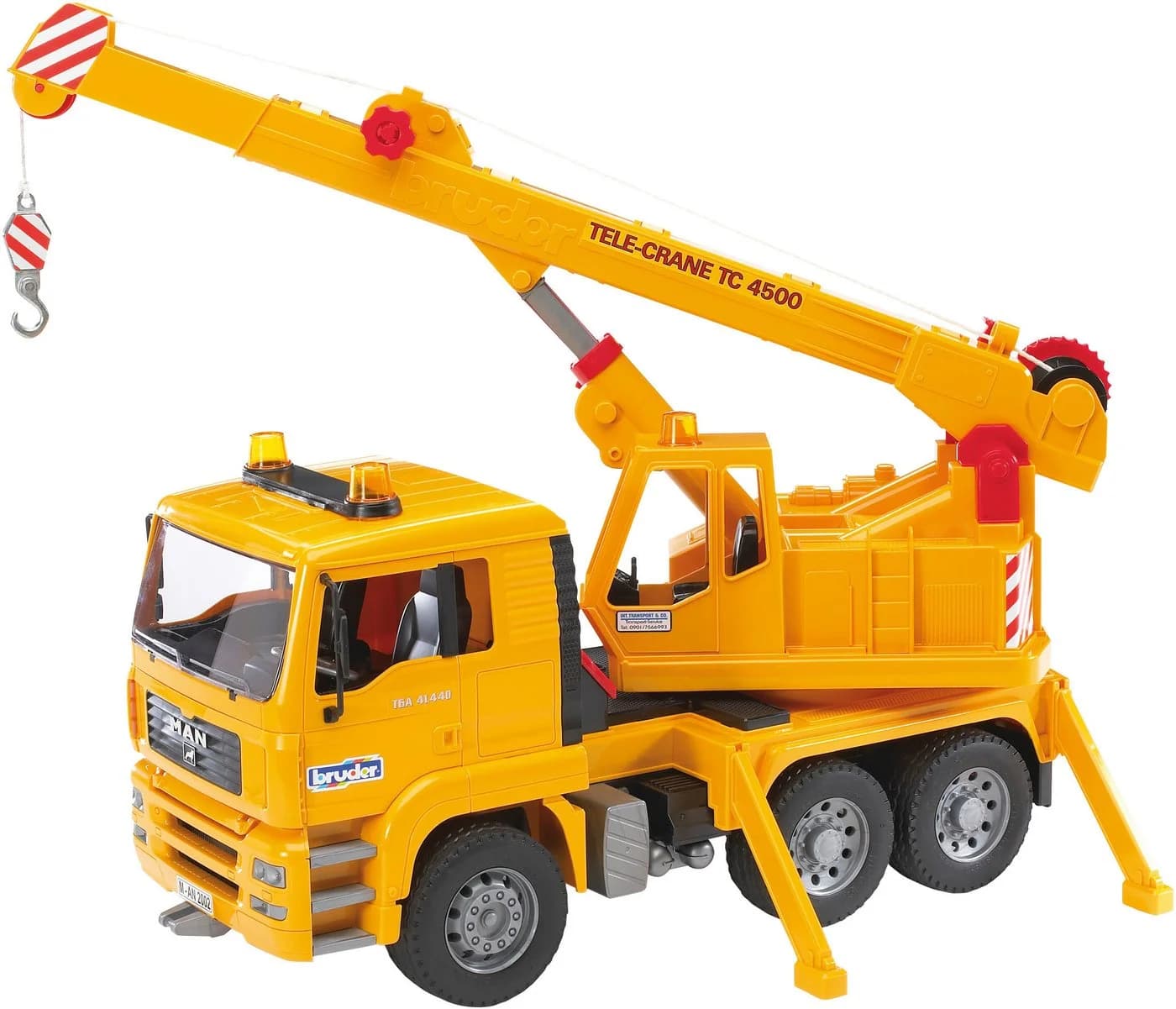Bruder MAN TGA Kran-LKW 42 cm mit schwenkbarem Kran und Motorblock