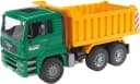 Bruder Spielzeug-Kipper MAN TGA LKW 45 cm Grün/Orange mit Kippmulde Bild 2