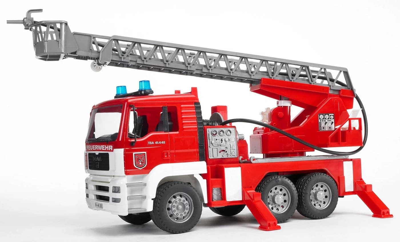 Bruder MAN-Feuerwehr mit Drehleiter, Licht und Sound 1:16 - Bild 3