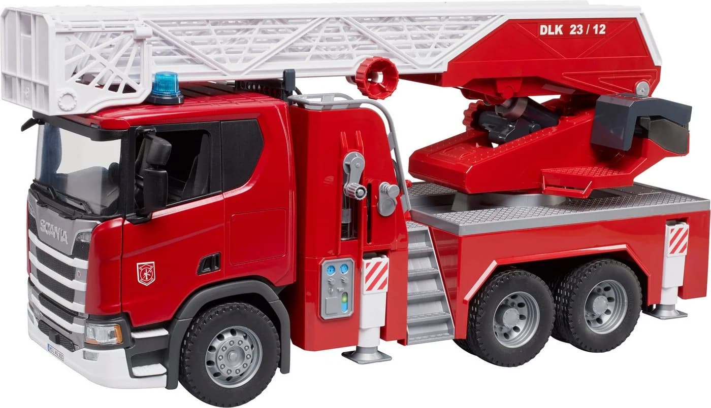 Bruder® Spielzeug-Feuerwehr Scania Super 560R Drehleiter mit Licht und Sound - Bild 2